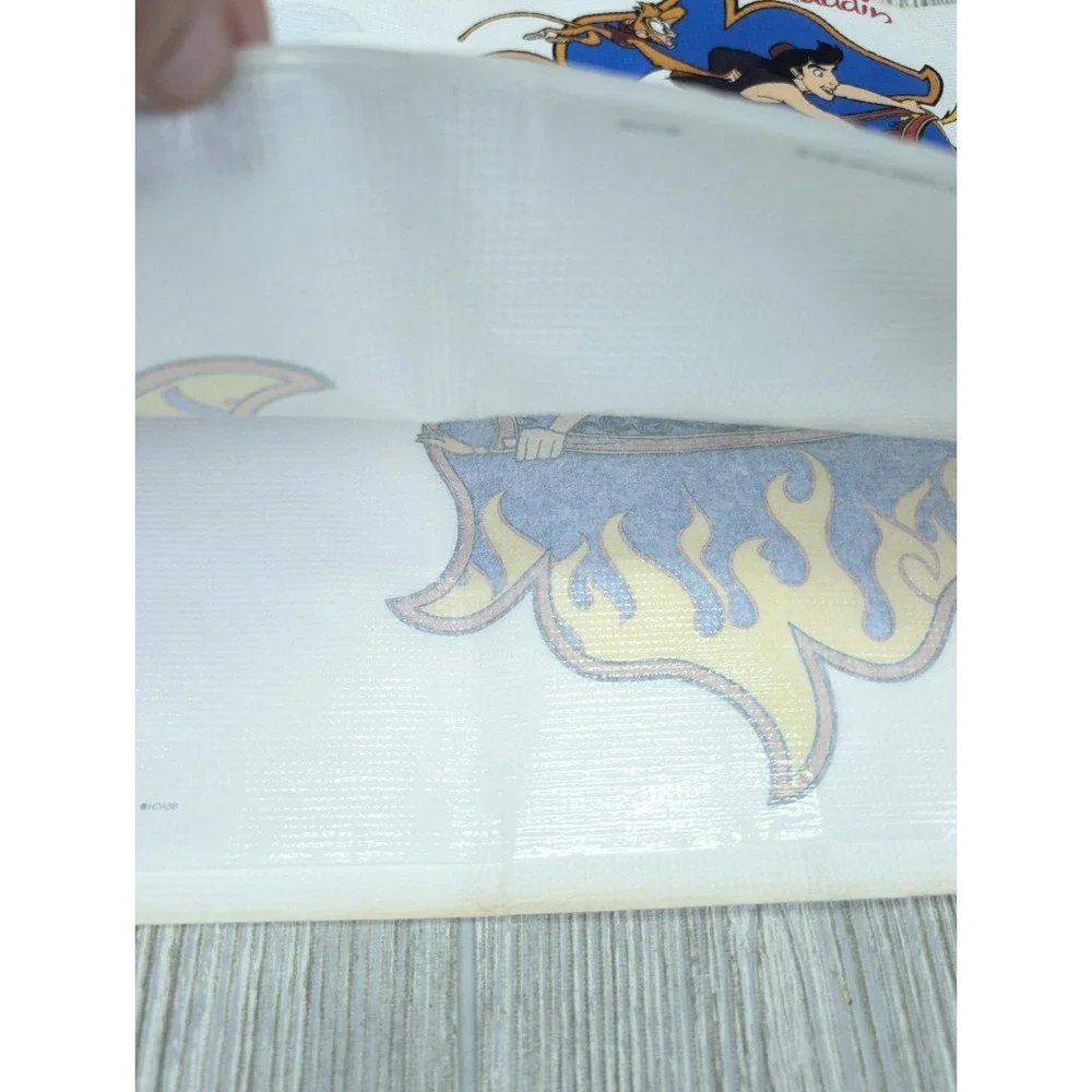 Vintage Aladdin Plastic Backed Table Cover Disney 54